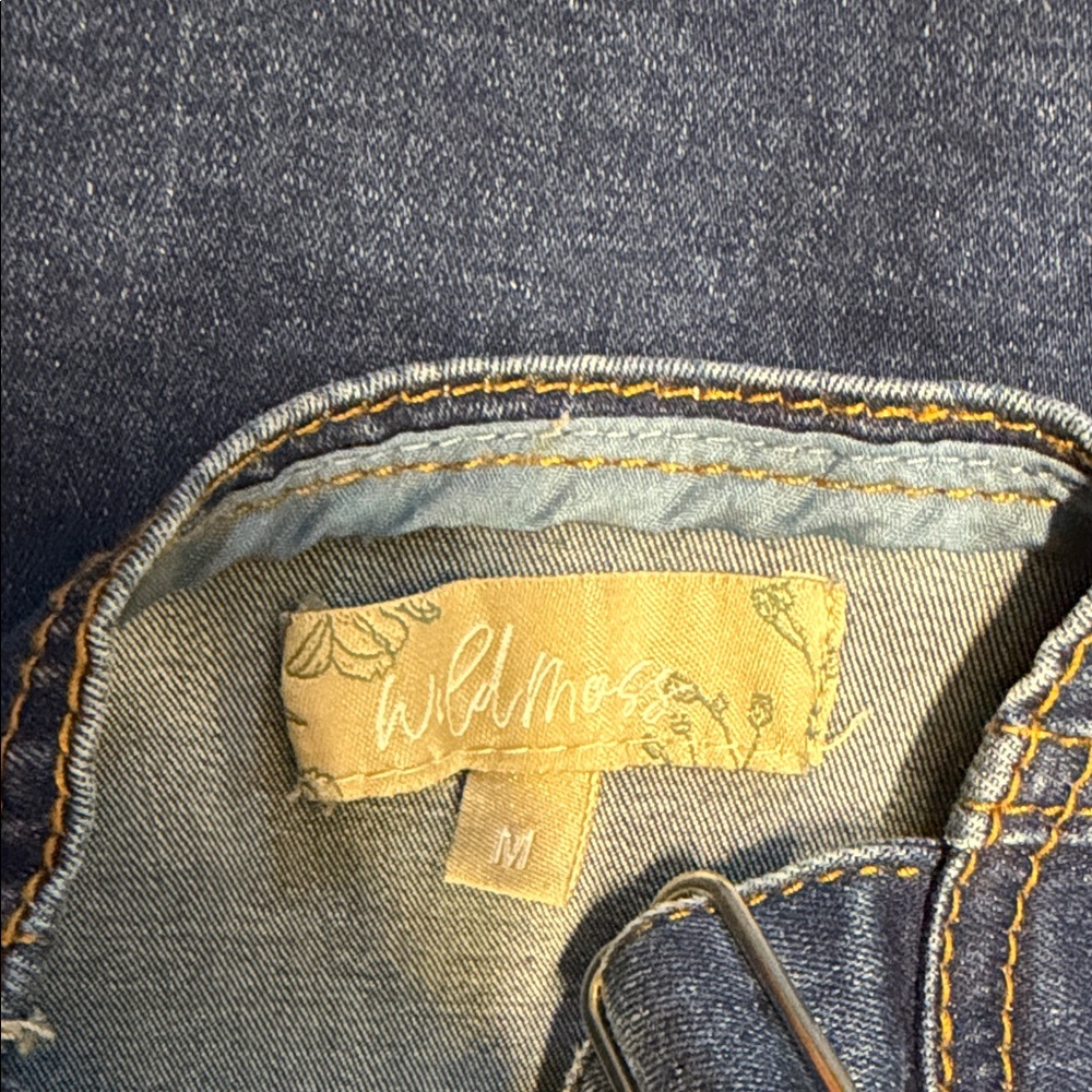 Denim Button-Front Mini Dress - Picture 5 of 5